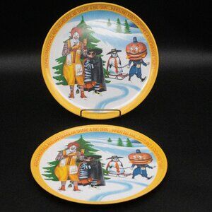 2 Ronald McDonald's 1977 Lexington Vintage Seasons Plate 10" Plastic Winter